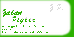 zalan pigler business card